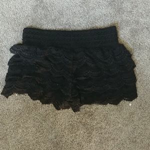 Black Boho Shorts